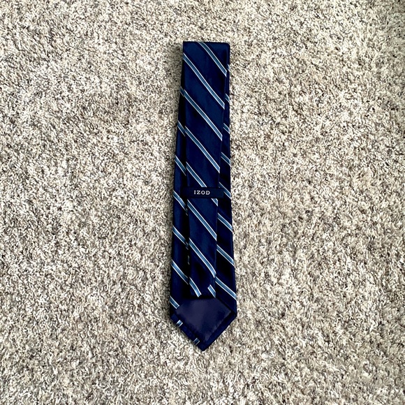 Izod navy and blue striped necktie - Picture 2 of 2